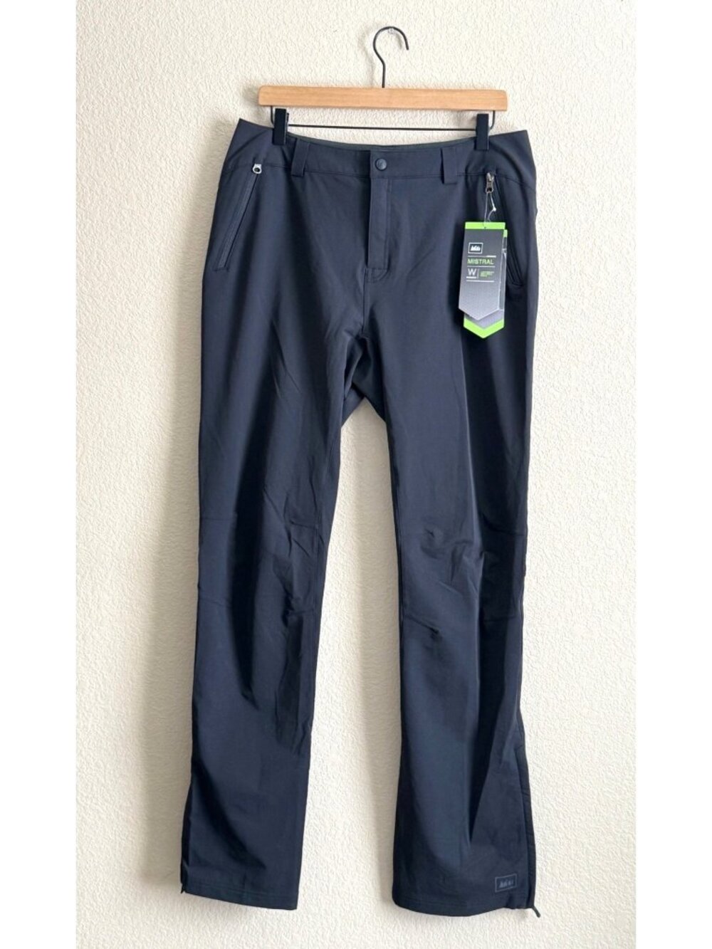 REI Women's Mistral Pants Lightweight Soft Shell Black Outdoor